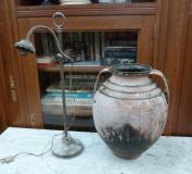 Pied lampe 1900 pour tulipe verre et pot terre cuite mo.JPG